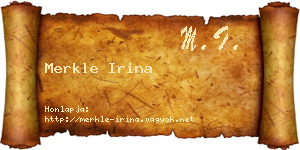 Merkle Irina névjegykártya